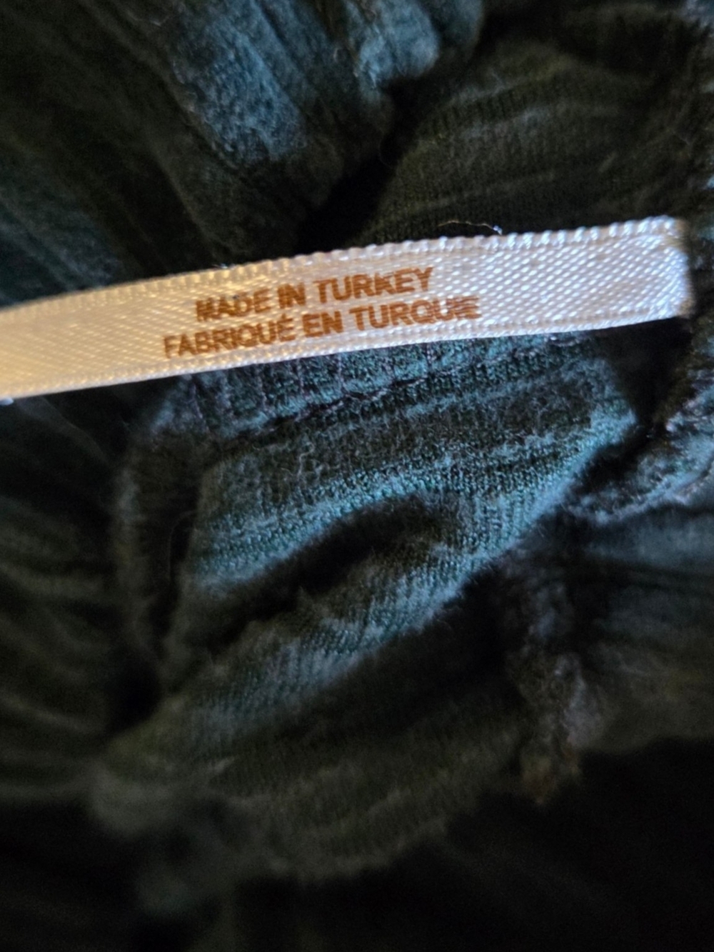 Free People Forest Green Ribbed Corduroy Wide Leg Pants - Picture 7 of 7
